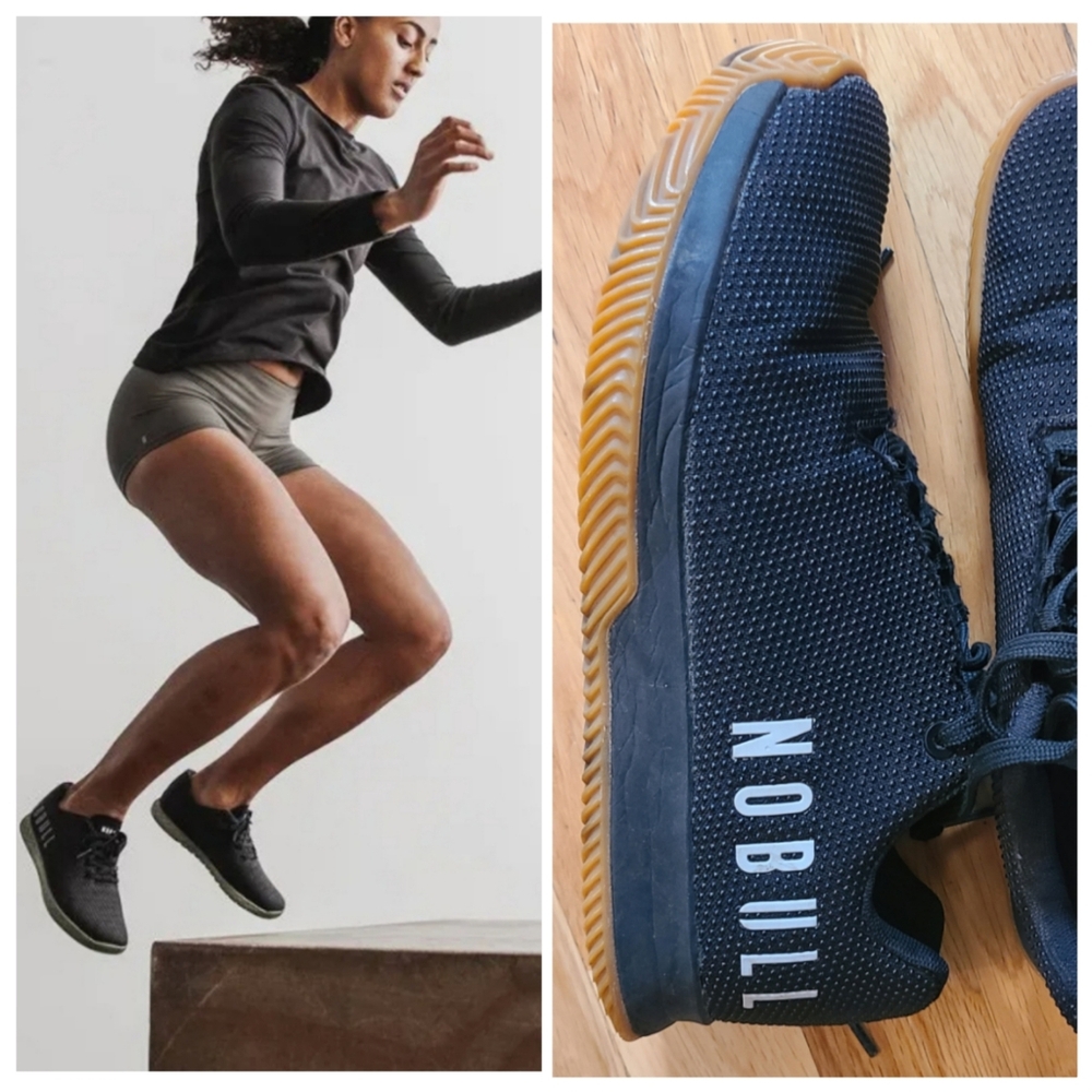 NOBULL Women's Outwork Training Sneaker Black Gum Size 8 Workout Travel